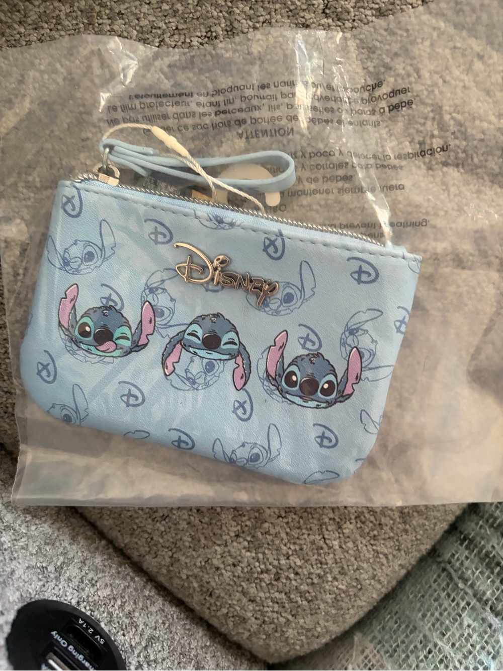 Primark Light Blue Character Wristlet Pouch